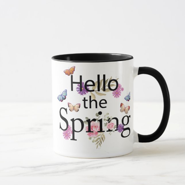 Hej Vår Flower Mugg (Höger)