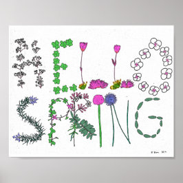 Hej Vår Flower Poster