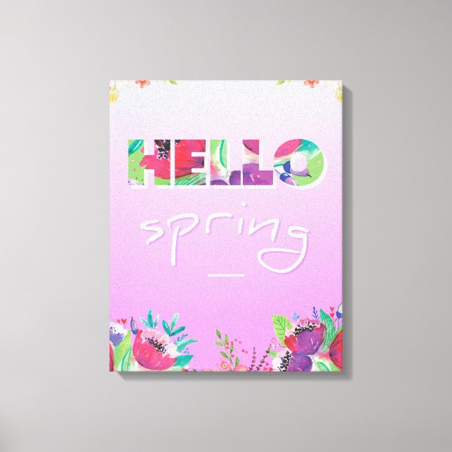 Hej Vår, Flowers, canvas (Framsida)