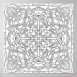 Hej Vår: Geometric Mandala Poster