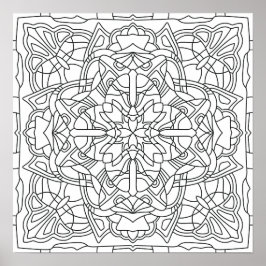 Hej Vår: Geometrisk Mandala Poster