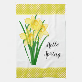 Hej Vår Gult Daffodil Kökshandduk