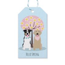 Hej Vår Hundar efter körsbärs Blommar Träd