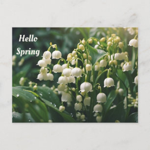 Hej vår liljekonvalj blommor vykort