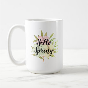 Hej Vår Pastell Akvarell Blommor Kaffemugg