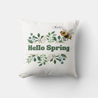 Hej Vår: Pillow för betungande bin och Grönt Kudde