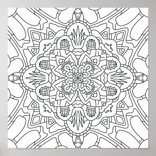 Hej Vår: Plant Coloring Page Poster (Framsidan)