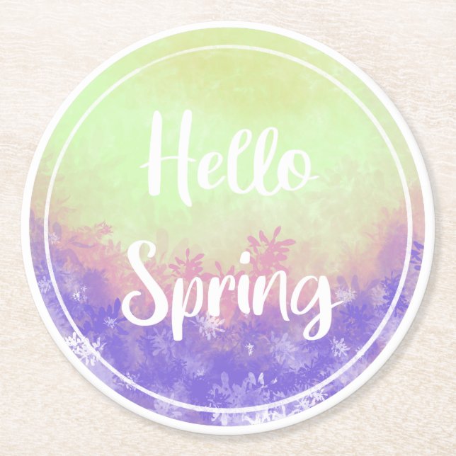 Hej Vår Underlägg Papper Rund (Framsidan)