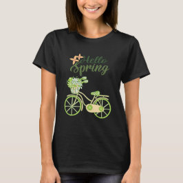 Hej vår vintage cykel illustration t shirt