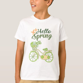 Hej vår vintage cykel illustration t shirt