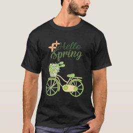Hej vår vintage cykelillustration t shirt