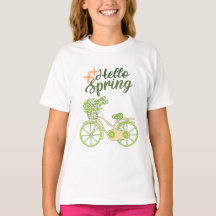 Hej vår vintage cykelillustration
