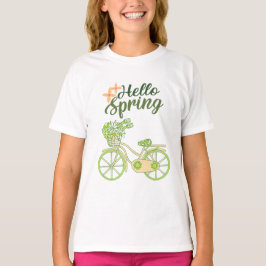 Hej vår vintage cykelillustration t shirt