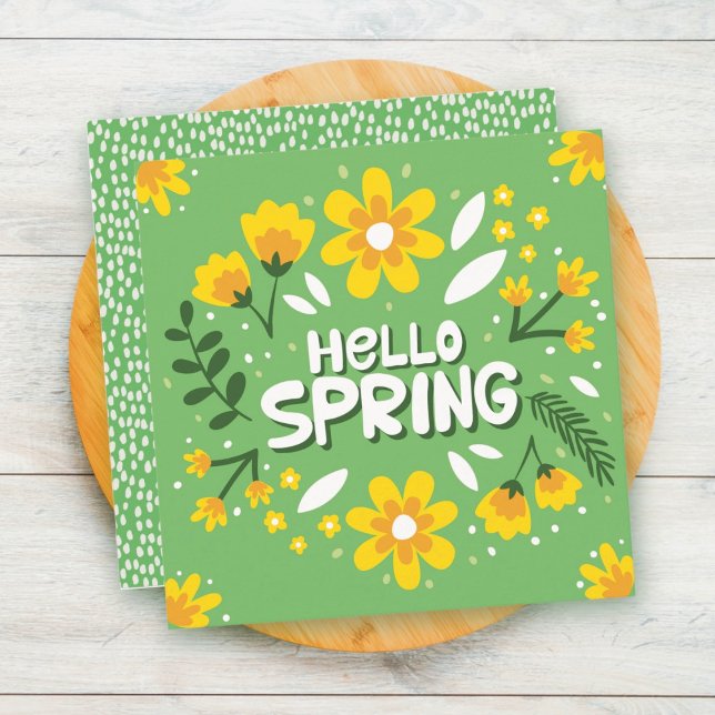 Hej Vårblommor Grattis Kort (Skapare uppladdad)