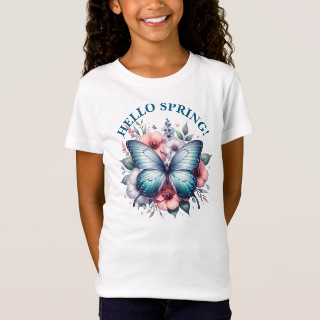 Hej Vårens Fjäril-96282 T Shirt (Framsida)