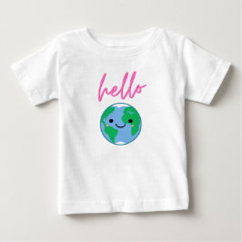 Hej värld söta barn t-shirt