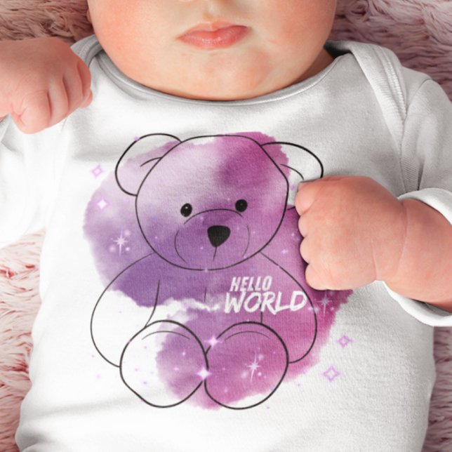 Hej Världen Mystisk Teddy T Shirt (Skapare uppladdad)