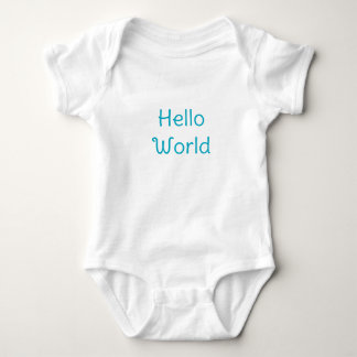 Hej världen söt baby bodysuit t shirt