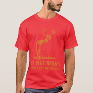 Hej vegetarianer min mat bajsar på din mat tjej t shirt