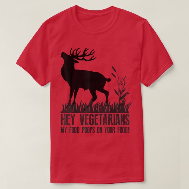 Hej Vegetarians... Mat Poops på Mat Humor  T Shirt (Design framsida)