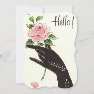 "Hej!" Vintage Gälskade Hand & Ro Kort