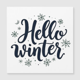 Hej vinter jul snöflinga vintersäsong