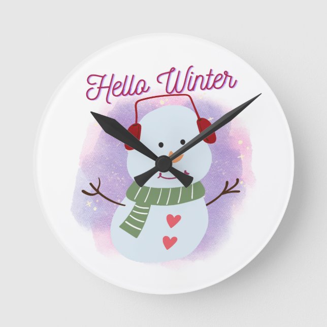 hej vinter rund klocka (Framsida)