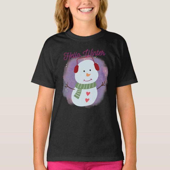 hej vinter t shirt (Framsida)