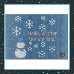 Hej, vinter Wonderland Decorative Glass