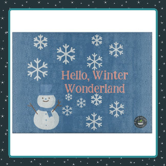 Hej, vinter Wonderland Decorative Glass