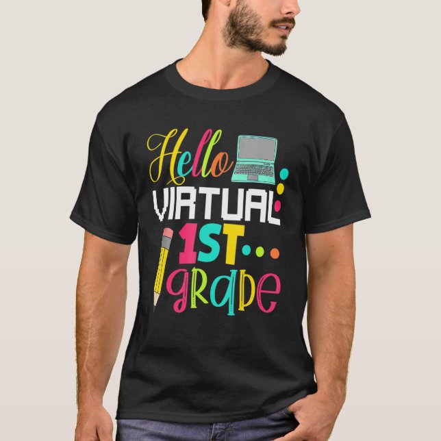 Hej Virtuell 1:a Klass Back to school 2022 T Shirt (Framsida)
