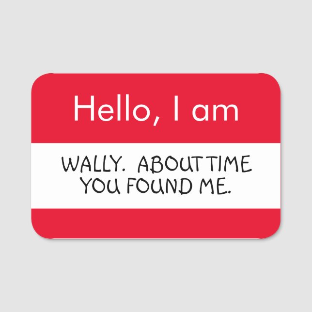 Hej... Wally Namnbricka (Framsida)