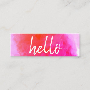 Hej Watercolor Vibrant Mini Visitkort