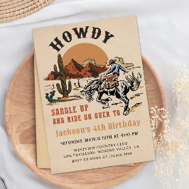 Hej! Western inbjudan till Rodeo Cowboy Birthday B