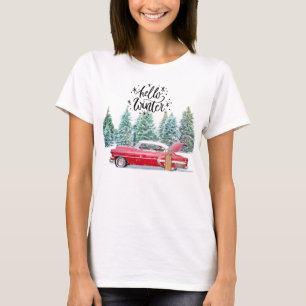 Hej Winter - Antique Red Car T Shirt