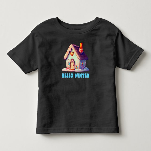 Hej Winter, Cute House T Shirt (Framsida)