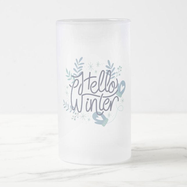 Hej Winter Frostat Ölglas (Center)