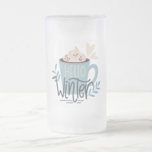 Hej Winter Frostat Ölglas