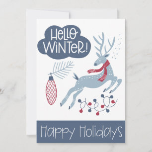 Hej Winter Glad helg jul Julkort