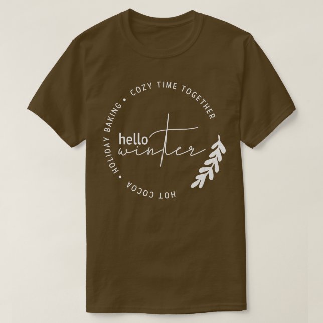 Hej Winter Glad helg Mysigt Nights Chill T Shirt (Design framsida)