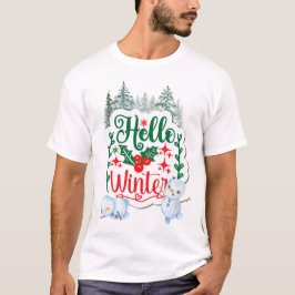 Hej Winter Little Snögubbars T Shirt