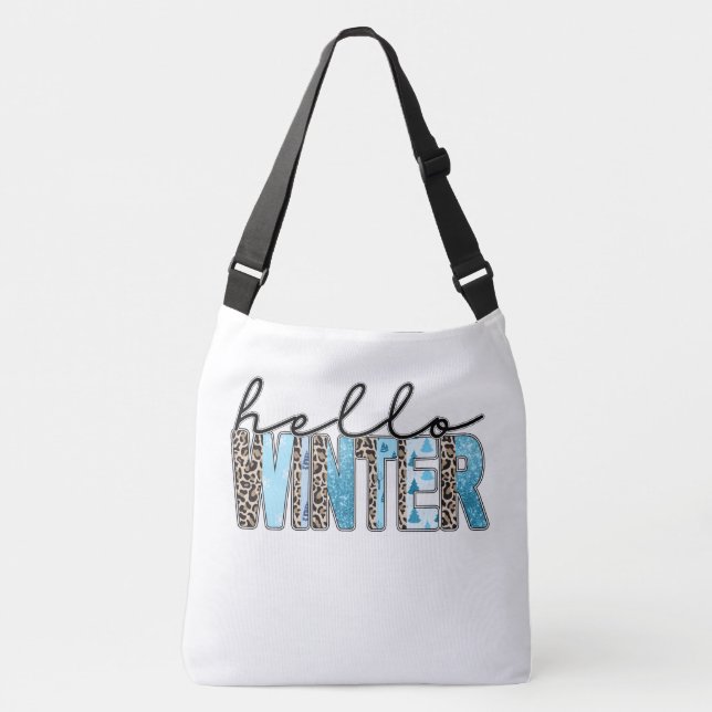 Hej Winter Roligt Leopard Axelväska (Framsida)