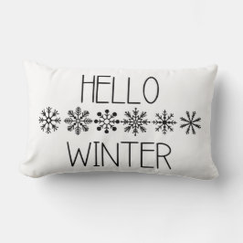 Hej Winter Snowflake Lumbarkudde