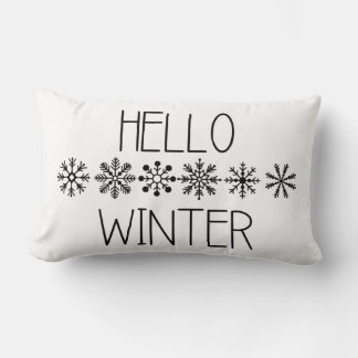 Hej Winter Snowflake Lumbarkudde