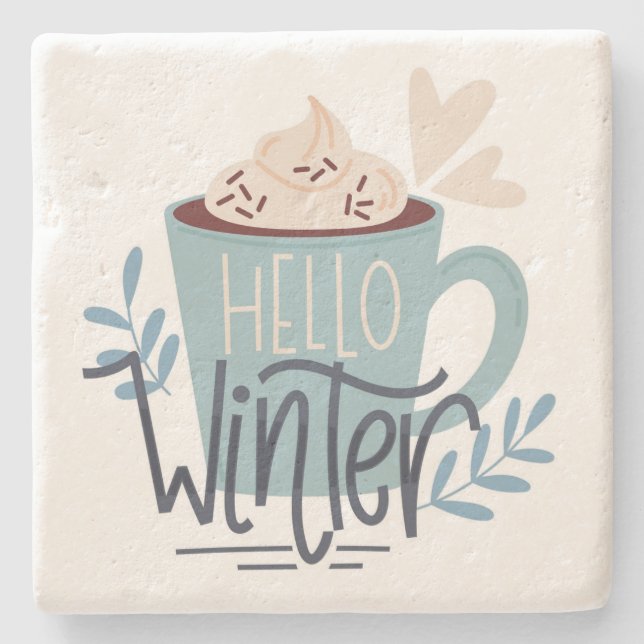 Hej Winter Stenunderlägg (Framsidan)