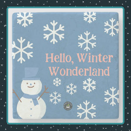 Hej, Winter Wonderland Stone Underlägg