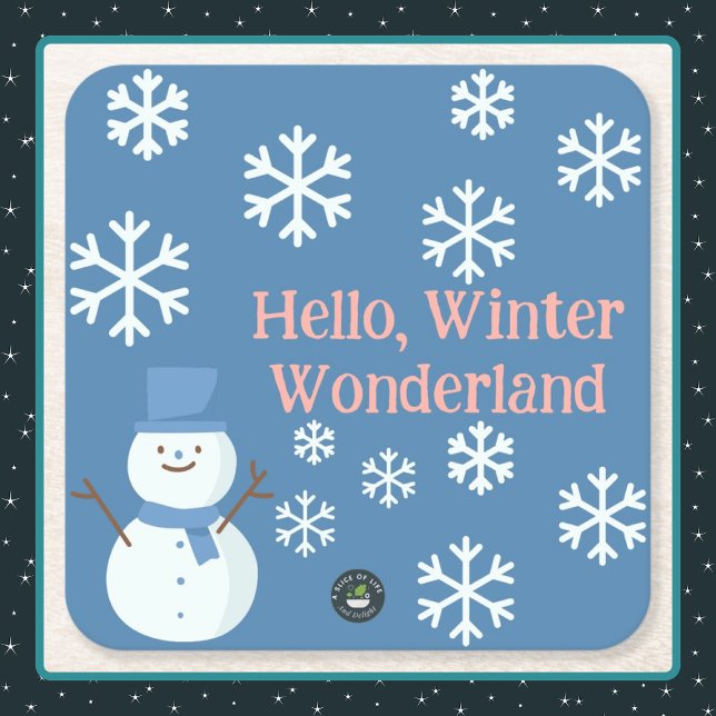 Hej, Winter Wonderland Underlägg Papper Kvadrat (Skapare uppladdad)