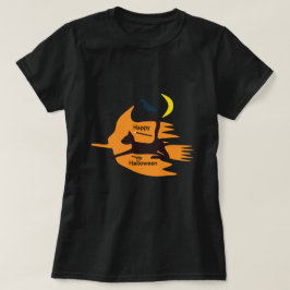 Hej Witch - Orange-Black Happy halloween Image. T Shirt