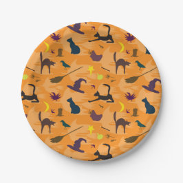 Hej Witch - Sömlös Halloween mönster.