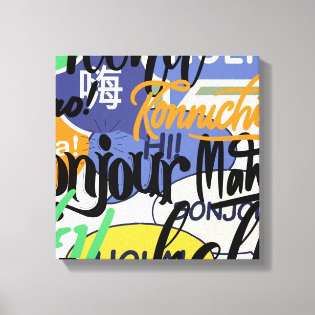 Hej World Canvastryck (Framsida)